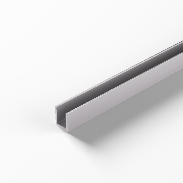 Stikla profils GlasLine 3000mm/8mm alumīnija